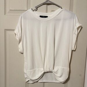 Lulu's Classic White Short Sleeve Top